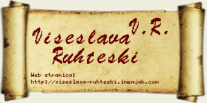Višeslava Ruhteski vizit kartica